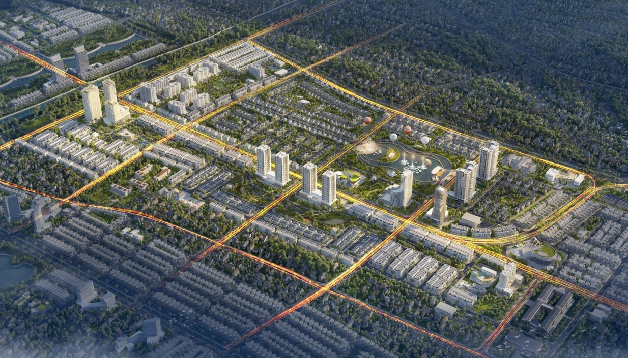 An aerial view of the new urban development project in Vietnam's Thai Binh City in which Daewoo Engineering & Construction will participate as a key investor [DAEWOO ENGINEERING & CONSTRUCTION]