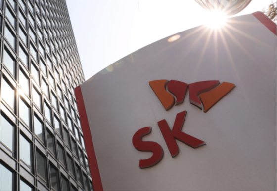 The SK logo shown at an SK office building in Jongno District, central Seoul, where SK Innovation is headquartered [NEWS1]