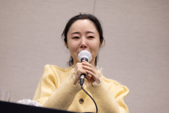 Min Hee-jin during a press conference in central Seoul on May 31 (JOINT PRESS CORPS)