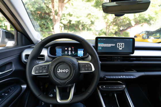 The interior of the Jeep Avenger EV [CHO YONG-JUN]