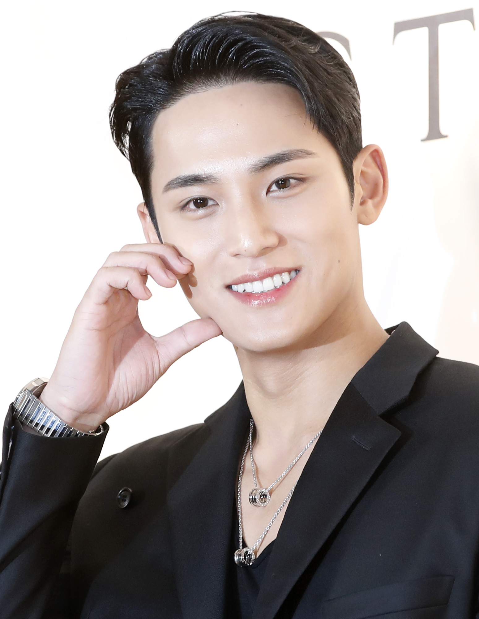 Mingyu of boy group Seventeen at a jewelry brand event in at Gwangjin District, eastern Seoul, on March 3, 202. [NEWS1]