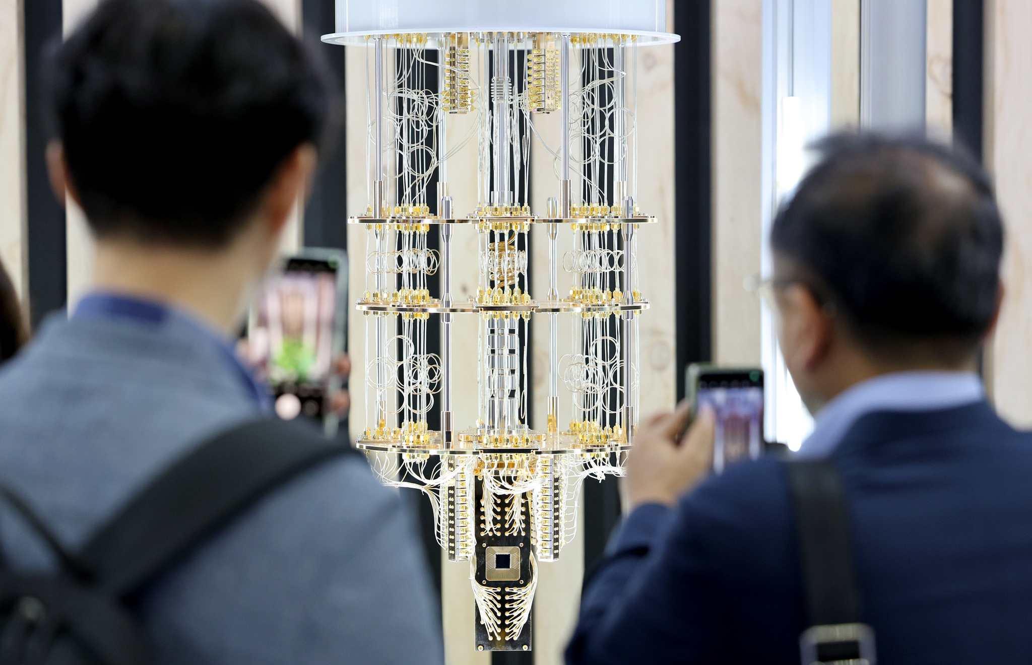 Quantum computer mockups are exhibited at Quantum Korea 2024 at Kintex in Goyang, Gyeonggi, on June 25. [NEWS1]