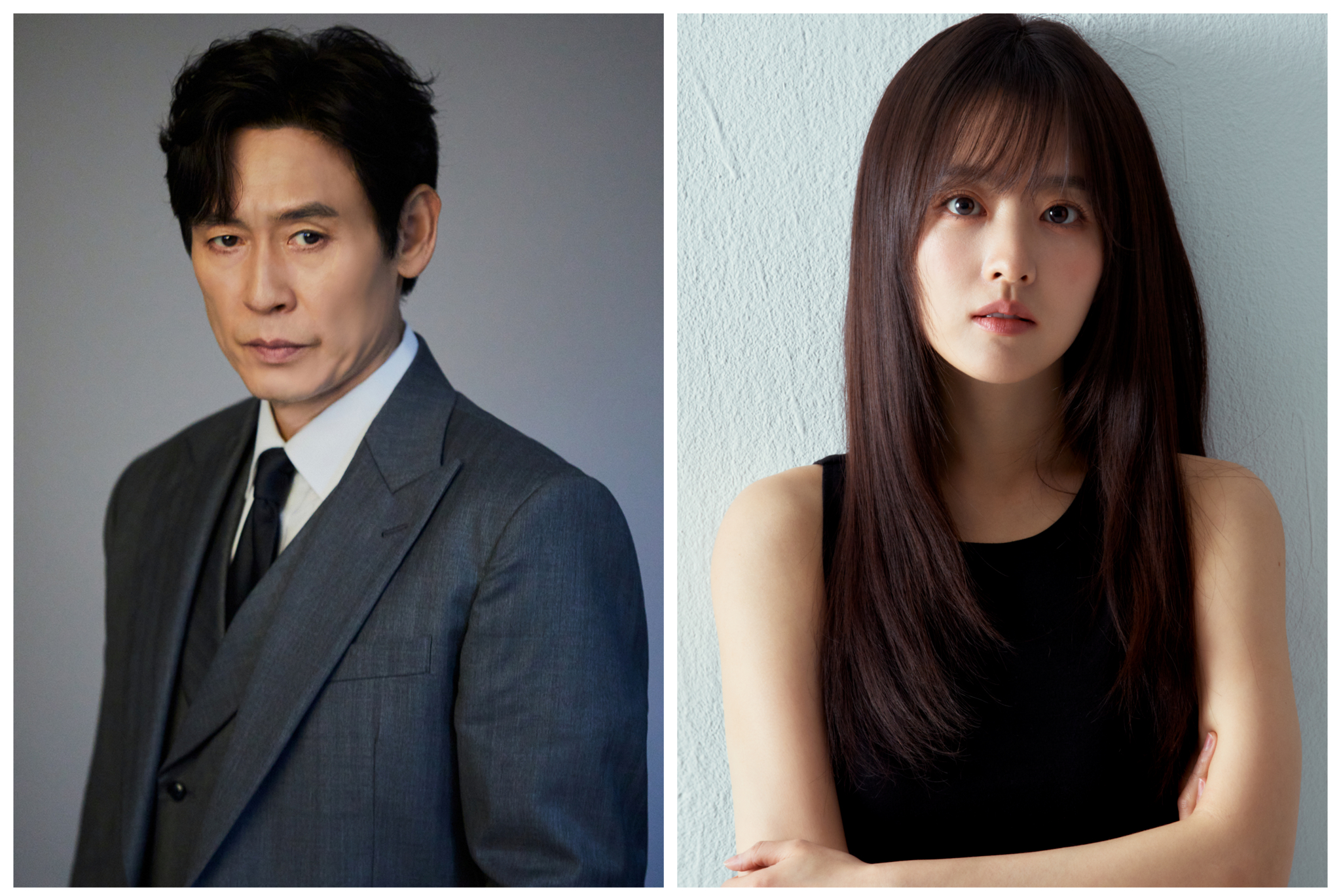 Actors Sul Kyung-gu, left, and Park Bo-young [CJES STUDIOS, BH ENTERTAINMENT]