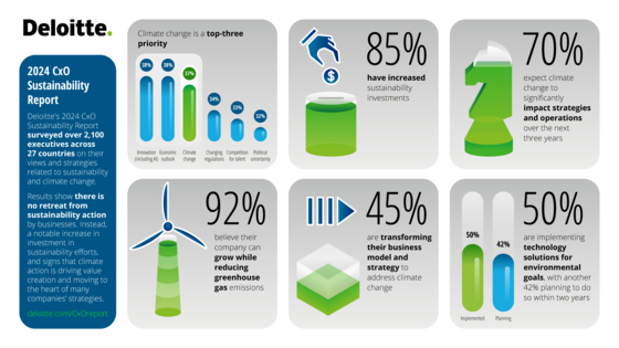 Consulting firm Deloitte's 2024 CxO Sustainability Report [DELOITTE]