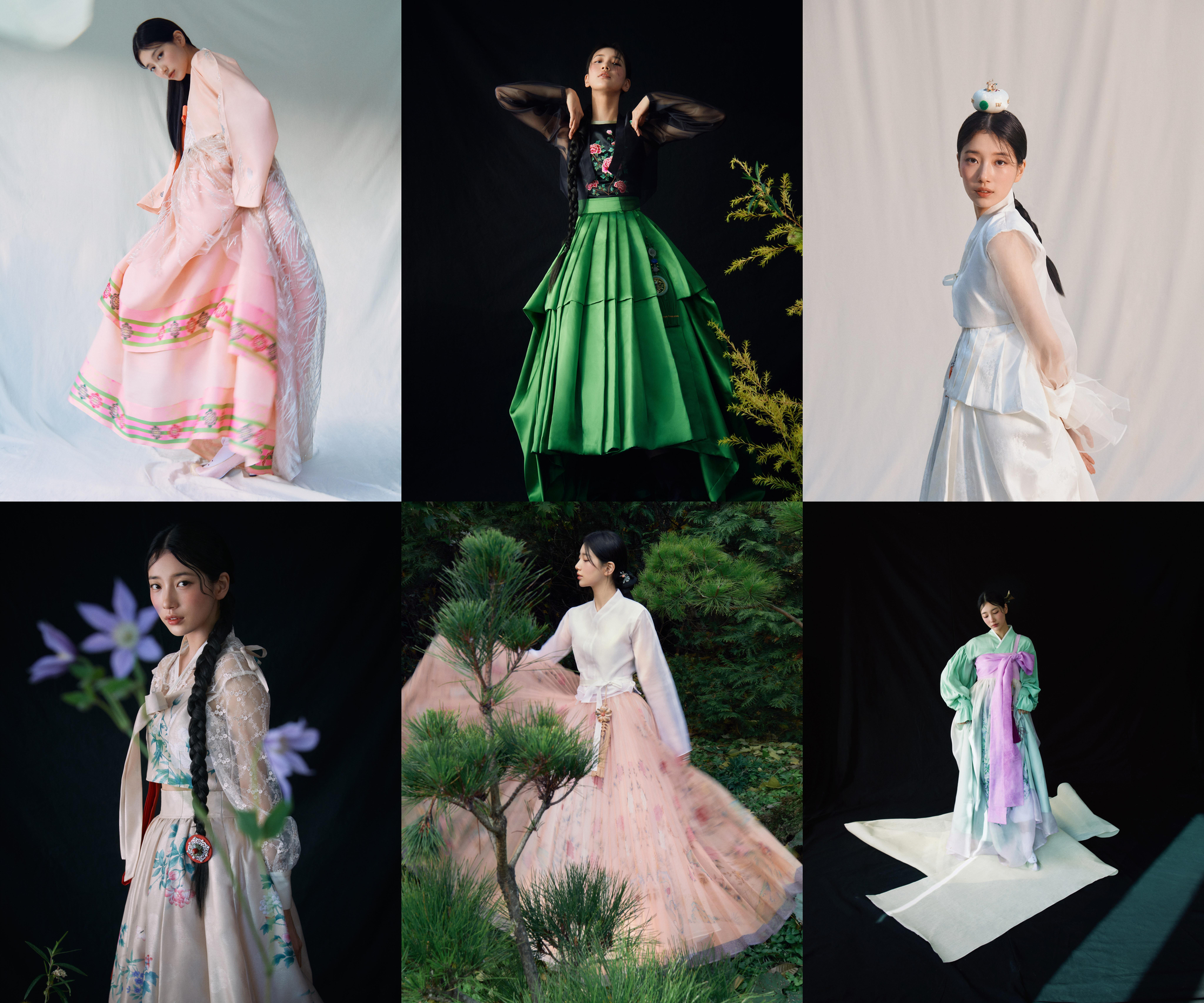 Singer and actor Suzy wears hanbok, or traditional Korean dress, in six different designer labels, which was showcased in through the billboards in New York City’s Time Square late last year. [MINISTRY OF CULTURE, SPORTS AND TOURISM]