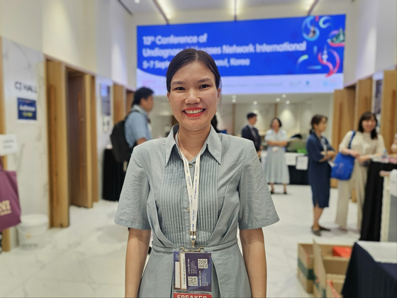 Prof. Can Thi Bich Ngoc of the Vietnam National Hospital of Pediatrics at the 13th Undiagnosed Diseases Network International conference in Seoul on Sept. 5 [NAM SOO-HYOUN]