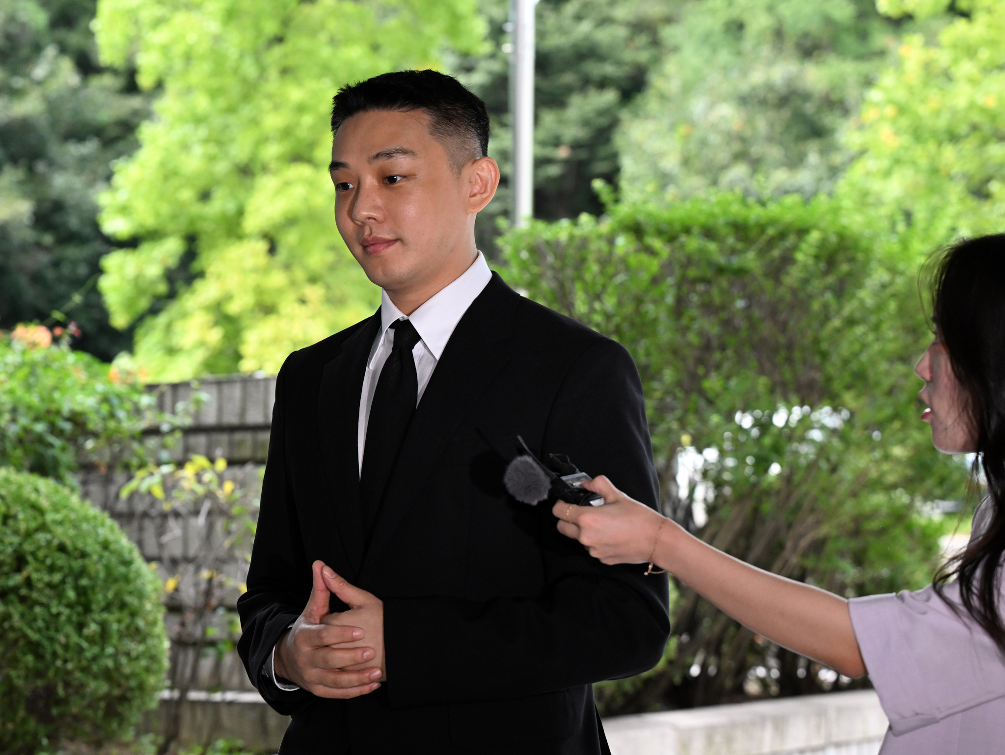 Actor Yoo Ah-in attends the court ruling at Seoul Central District Court, Songpa, southern Seoul on Sept. 3. [JOINT PRESS CORPS]