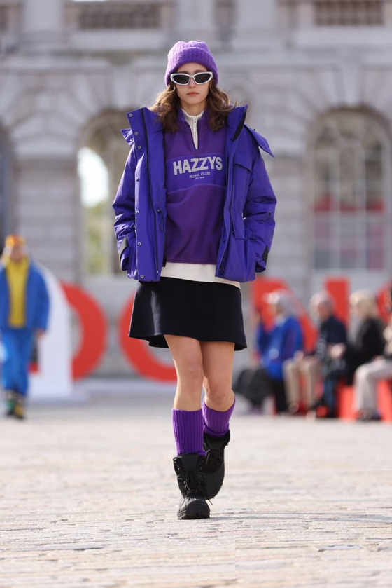 Fashion retailer LF’s casual brand Hazzys' show at London Fashion Week spring/summer 2025, held at the Somerset House in central London on Sept. 15. [LF]