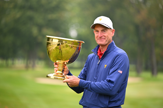 United States captain Jim Furyk during the Presidents Cup Captains Day at Royal Montreal Golf Club on Sept. 12, 2023 near Montreal, Quebec, Canada. [GETTY IMAGES]