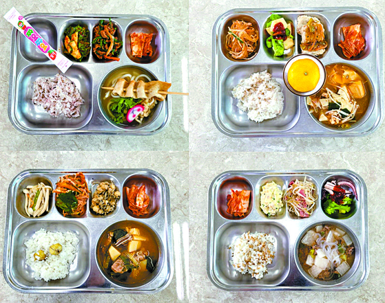 School meals prepared by Lee Mi-yeong while she worked as a cafeteria cook [JOONGANG ILBO]