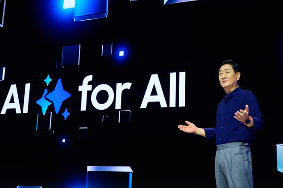 Samsung Electronics Vice Chairman Han Jong-hee speaks at a Samsung Developer Conference held in San Jose on Thursday. [SAMSUNG ELECTRONICS]