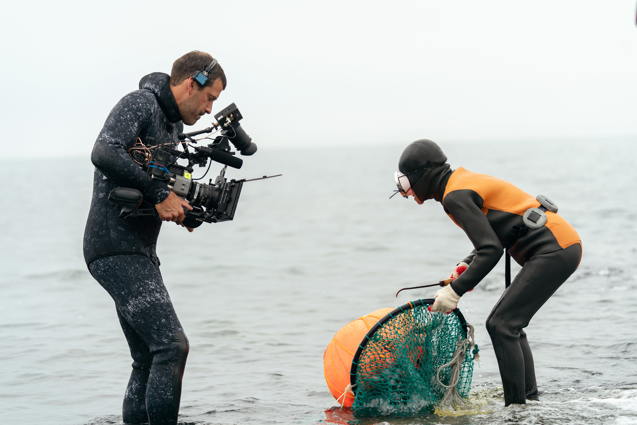 Behind the scene photo of documentary film ″The Last of the Sea Women″ [APPLE TV+]