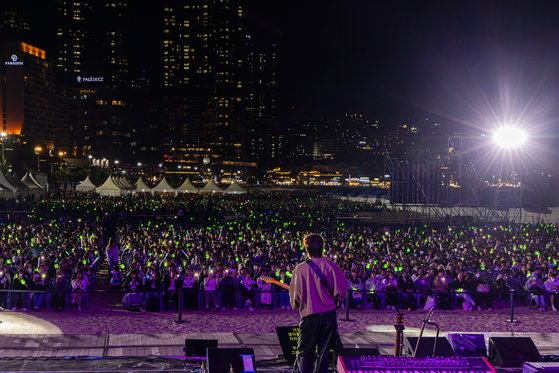 The K-Music Season Good Night Concert held at the Haeundae Beach on Oct. 4 in Busan [KMCA]