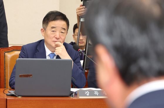 Democratic Party Rep. Kang Deuk-gu at National Assembly on Sept. 30 [YONHAP]