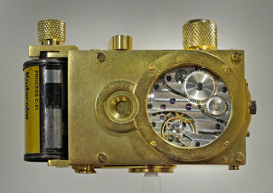 A handmade pinhole camera (95x66x33mm) is part of the Heartbeat series of Hyun [PARK SANG-MOON] 