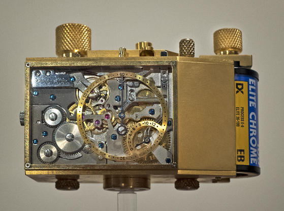 A handmade pinhole camera (95x66x33mm) is part of the Heartbeat series of Hyun [PARK SANG-MOON] 