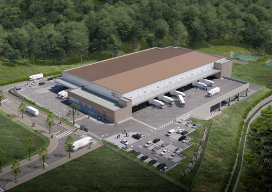 A render of Coupang's regional distribution center in Ulsan [COUPANG]