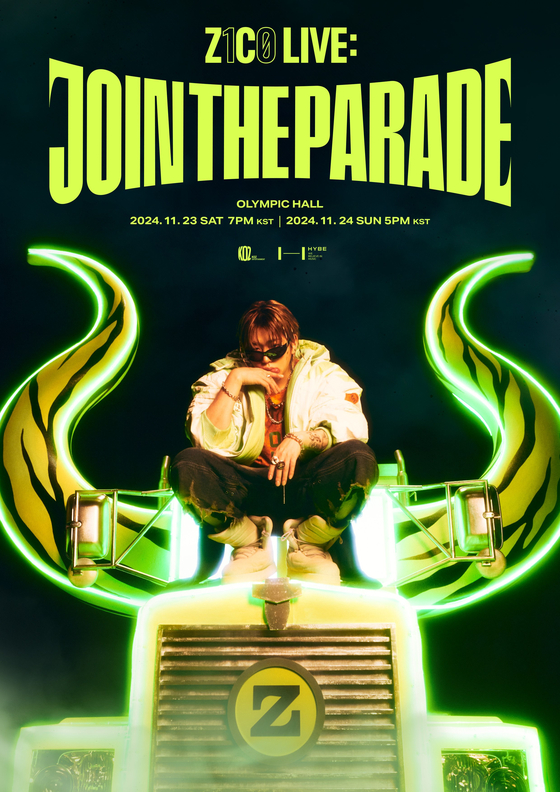 Zico's ″Join The Parade″ concert poster [KOZ ENTERTAINMENT]