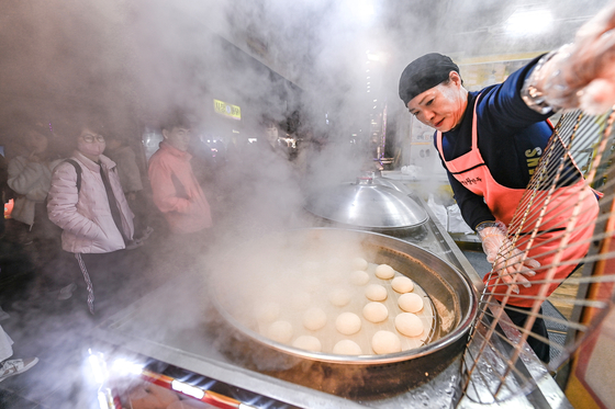 A venue sells dumplings in Wonju [WONJU]