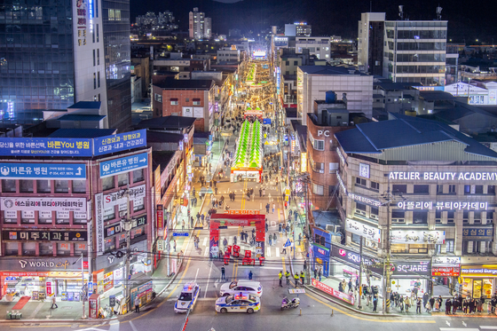 Top down photo of a street in Gumi, North Gyeongsang [GUMI]