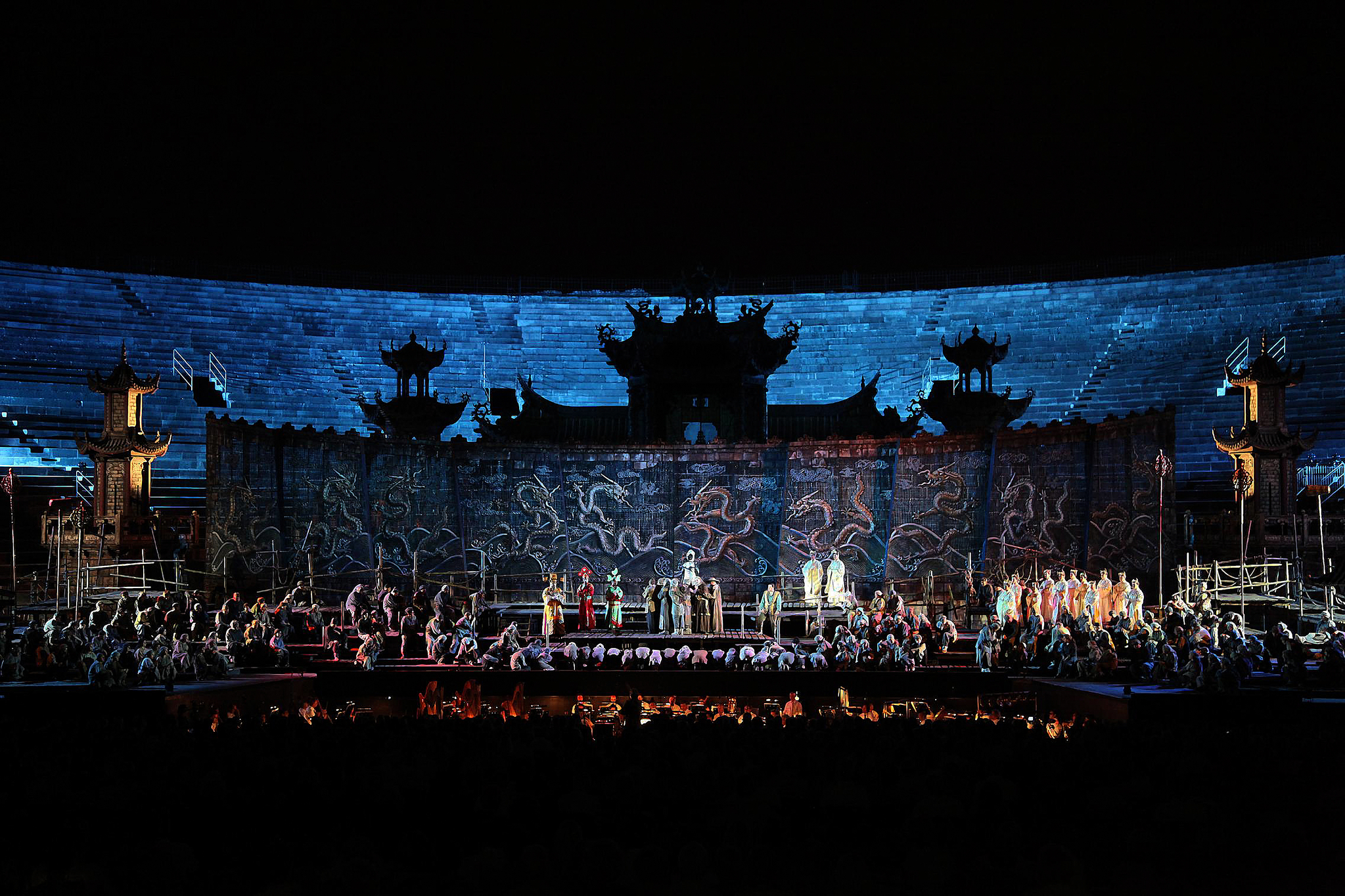 A scene from the Arena di Verona original production of the opera “Turandot” [SOL OPERA]