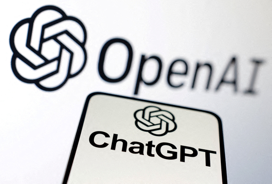 OpenAI and ChatGPT logos are seen in this illustration taken on Feb. 3, 2023. [REUTERS/YONHAP]