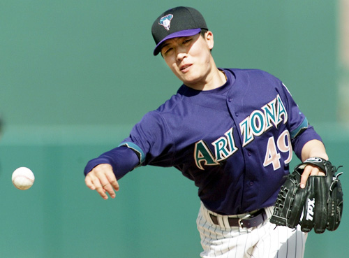 ARIZONA DIAMONDBACKS 2001 WORLD SERIES SOUTH KOREA BYUNG HYUN KIM