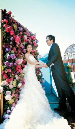 modern korean wedding dress